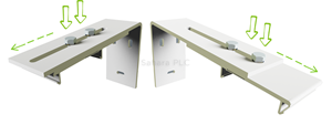 Medium Extension Bracket (pair) for Pro Series Hall Screens (Bracket length extends from 50mm - 150m