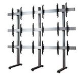 B-Tech BT8370-3x3/BS SYSTEM X - 3 x 3 Universal Freestanding Video Wall Mounting System with Micro-Ad